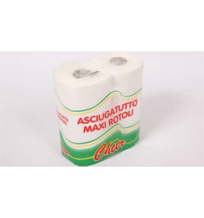 Asciugatutto Cucina 2 Rotoli 100% Pura cellulosa 60 Strappi