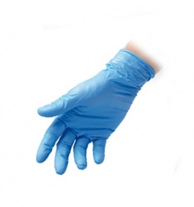 Guanti blu in nitrile clorinato